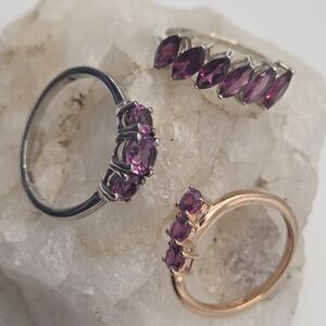 Orissa Rhodolite Garnet. Rings